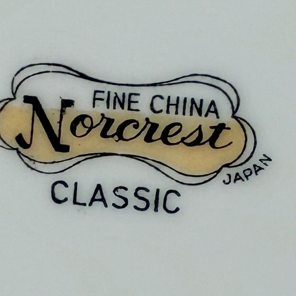 VTG Norcrest Fine China Classic Saucer White Silver Trim Japan Replacement